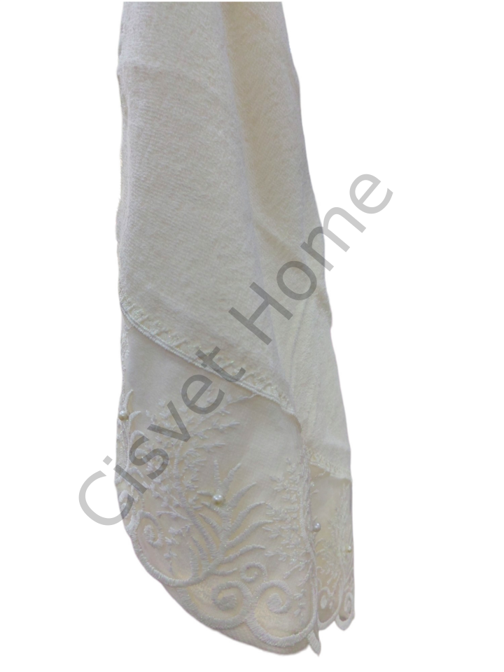 Beyza Yaprak Güpürlü El Yüz Havlusu 50x90