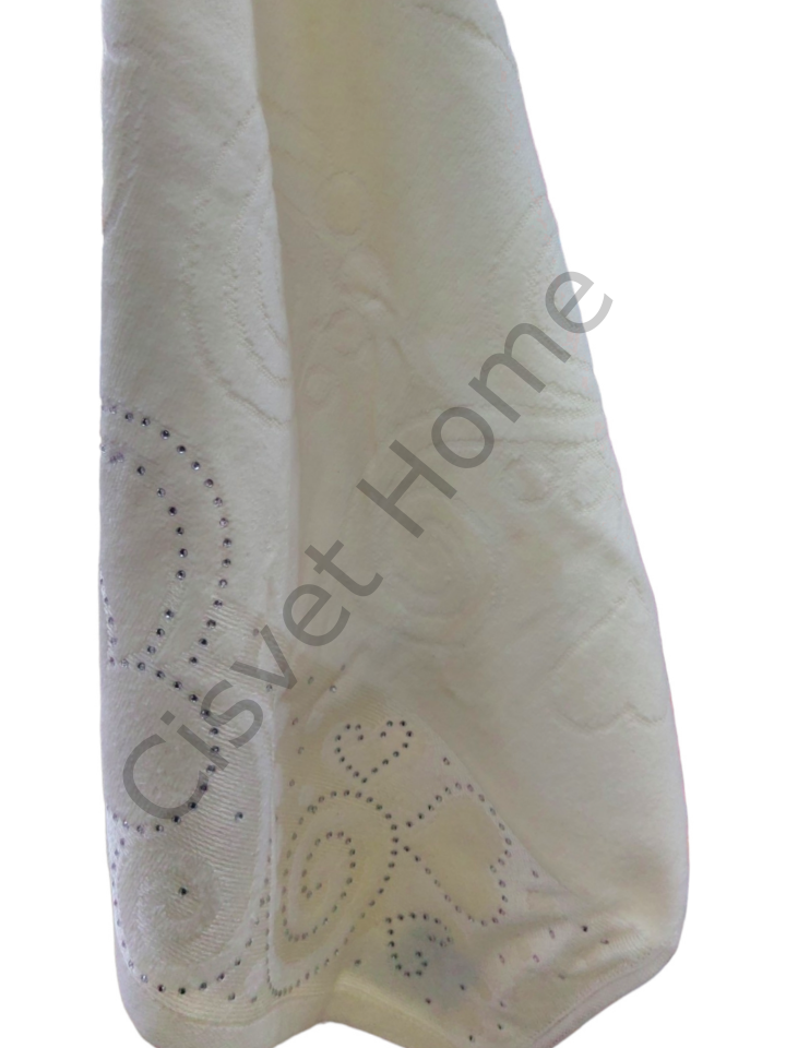 İnci Kalpli El Yüz Havlusu 50x90